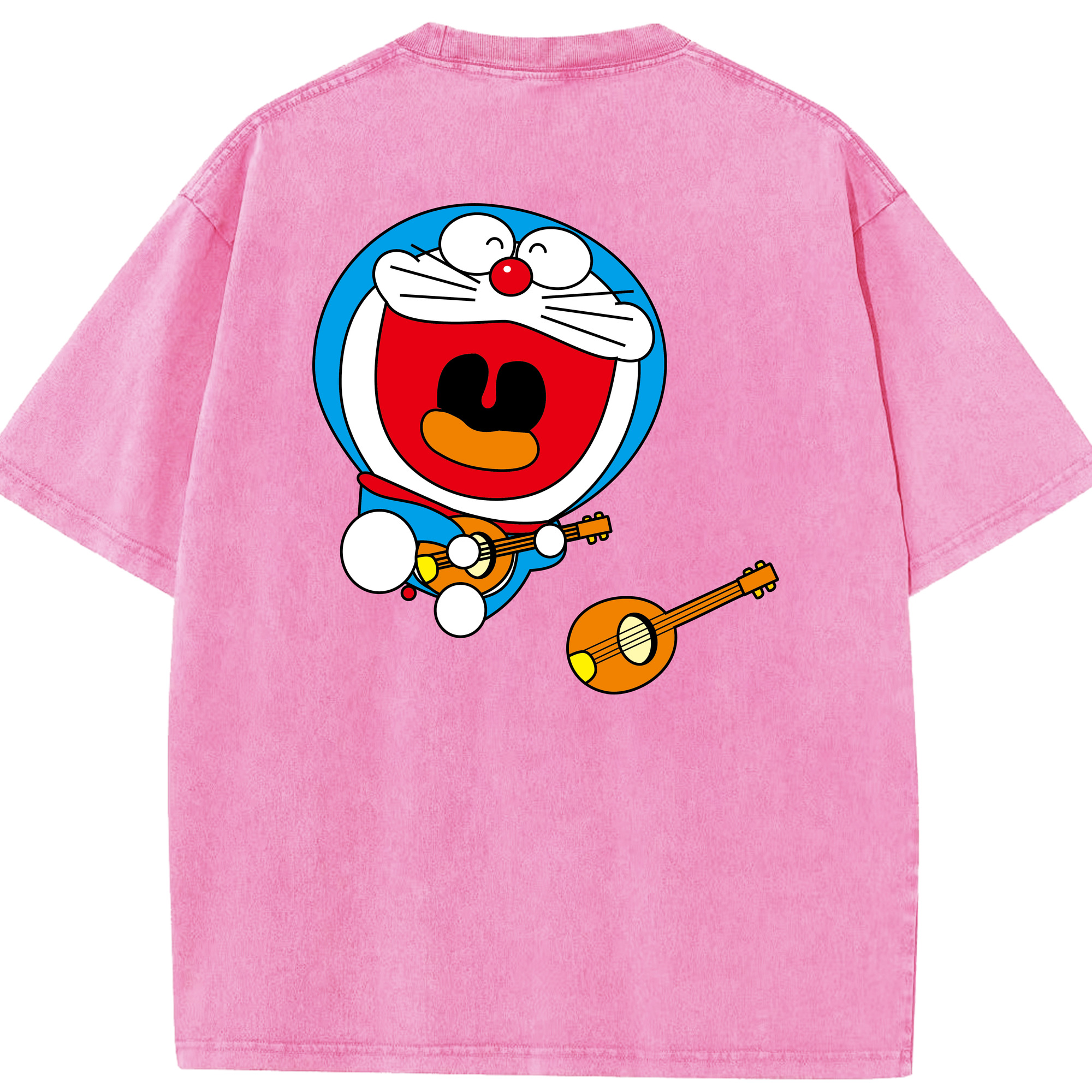 （画像用） ドラえもん Doraemon 綿100% ヴィンテージ風 半袖Tシャツ（背面プリント）